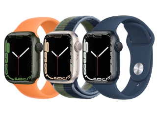 Apple Watch Series 7 Aluminiumgehäuse 45mm (GPS + Cellular) Sport Loop, Solo Loop, mit Endstück, Sportarmband