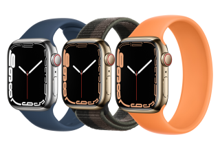 Apple Watch Series 7 Edelstahlgehäuse 45mm (GPS + Cellular) Solo Loop,Sport Loop, Sportarmband