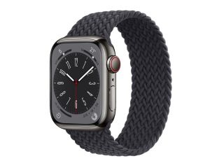 Apple Watch Series 8 Edelstahlgehäuse 45mm (GPS + Cellular) Geflochtenes Solo Loop
