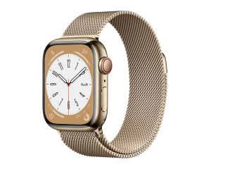 Apple Watch Series 8 Edelstahlgehäuse 41mm (GPS + Cellular) Milanaise