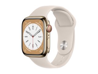 Apple Watch Series 8 Edelstahlgehäuse 41mm (GPS + Cellular) Sportarmband